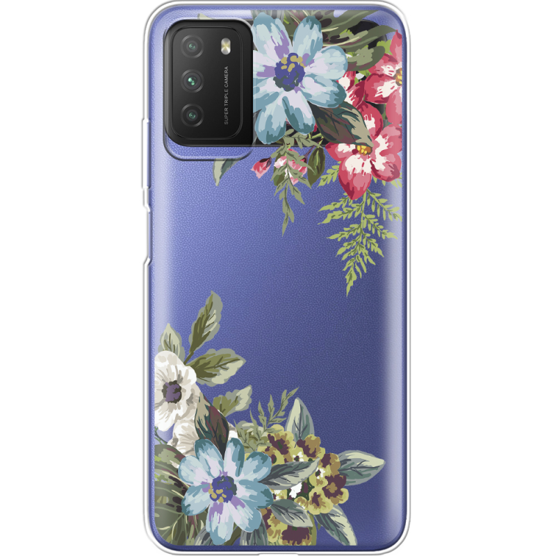 Прозрачный чехол BoxFace Xiaomi Poco M3 Floral