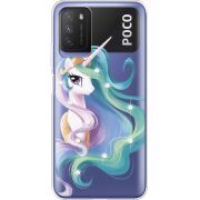 Чехол со стразами Xiaomi Poco M3 Unicorn Queen