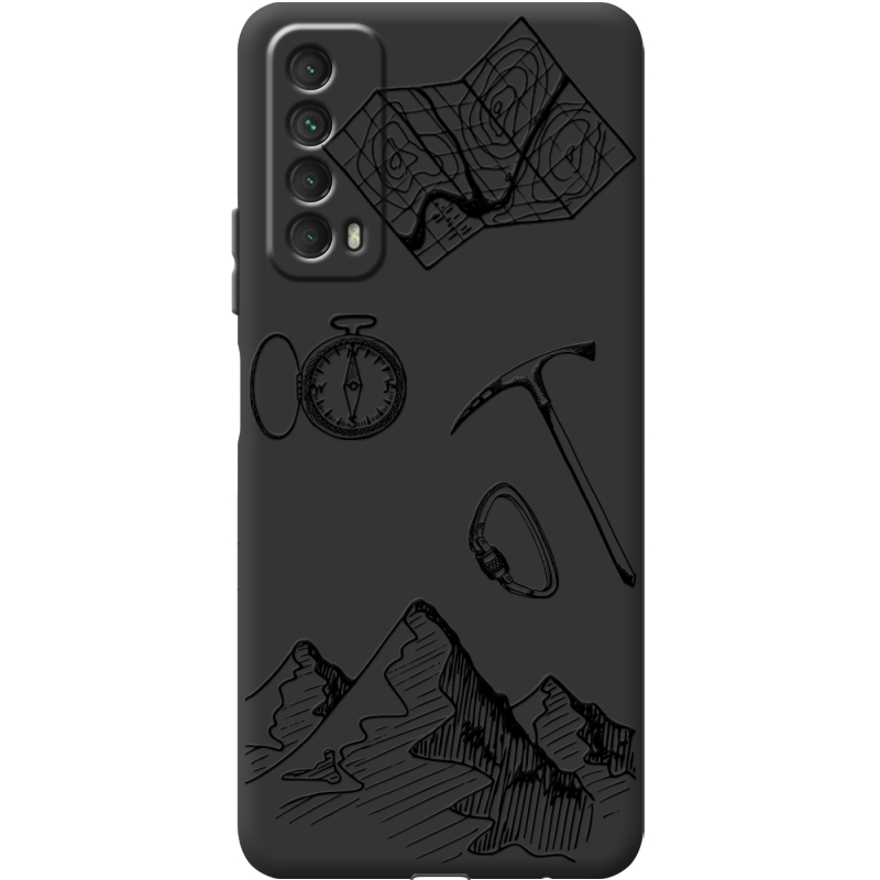 Черный чехол BoxFace Huawei P Smart 2021 Mountains