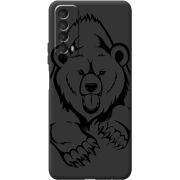 Черный чехол BoxFace Huawei P Smart 2021 Grizzly Bear