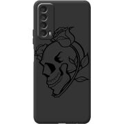 Черный чехол BoxFace Huawei P Smart 2021 Skull and Roses