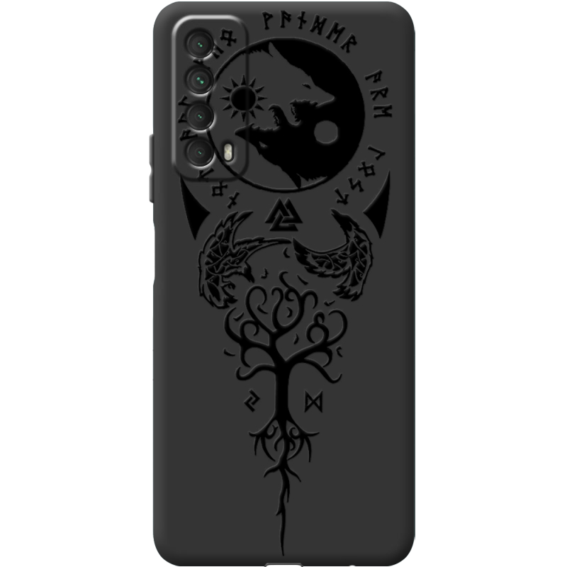 Черный чехол BoxFace Huawei P Smart 2021 Hugin and Munin