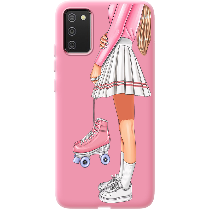 Розовый чехол BoxFace Samsung A025 Galaxy A02S Roller Girl