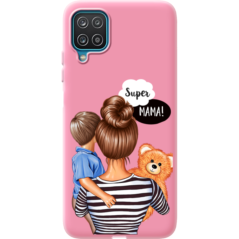 Розовый чехол BoxFace Samsung A125 Galaxy A12 Super Mama and Son