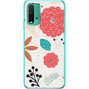 Чехол BoxFace Xiaomi Redmi 9T Line Flowers