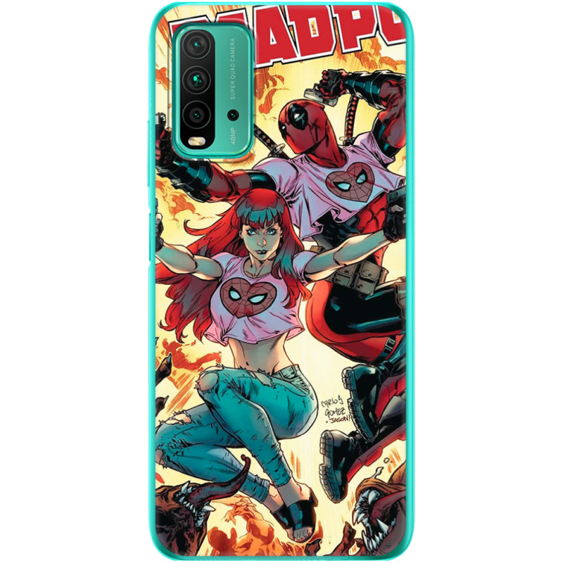 Чехол BoxFace Xiaomi Redmi 9T Deadpool and Mary Jane