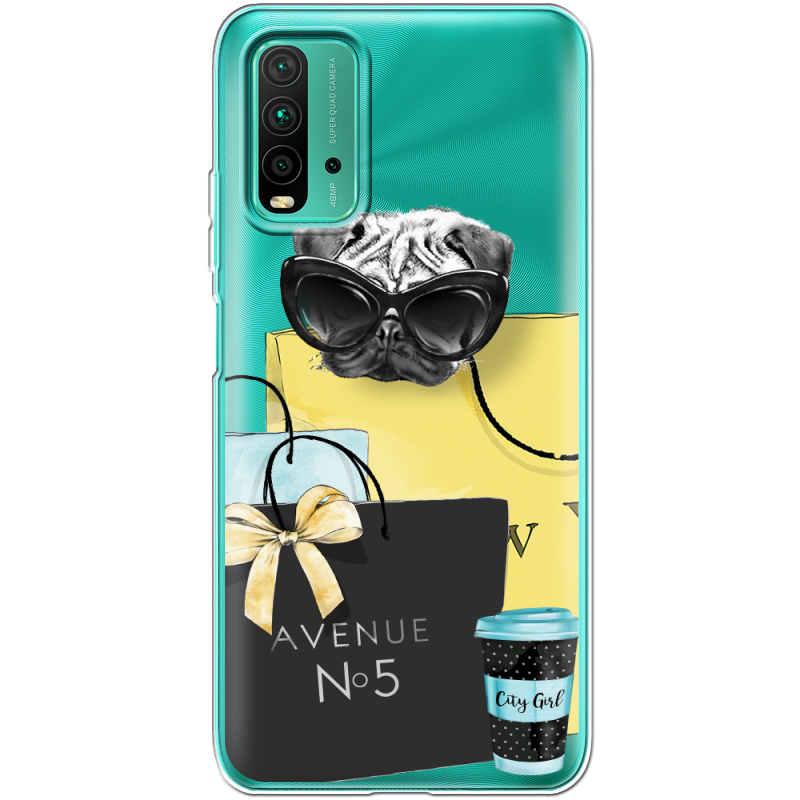 Прозрачный чехол BoxFace Xiaomi Redmi 9T Fashion Pug