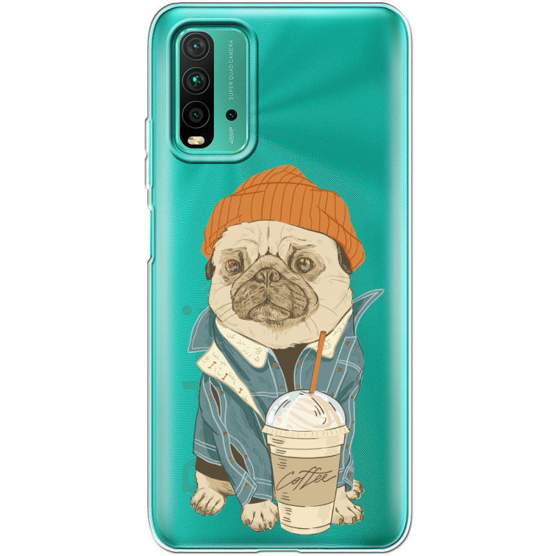 Прозрачный чехол BoxFace Xiaomi Redmi 9T Dog Coffeeman