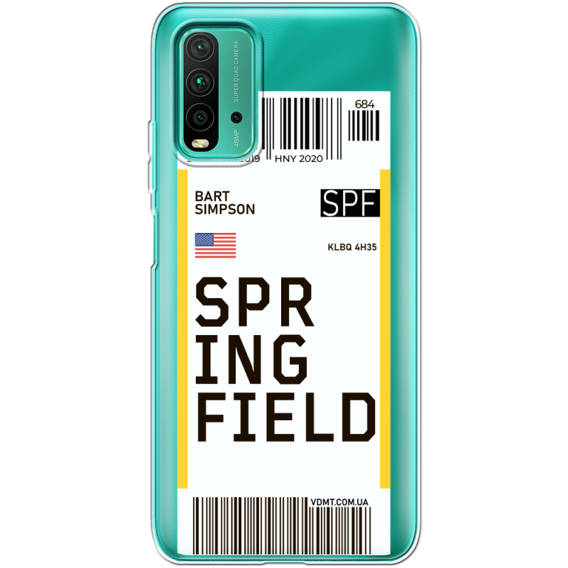 Прозрачный чехол BoxFace Xiaomi Redmi 9T Ticket Springfield