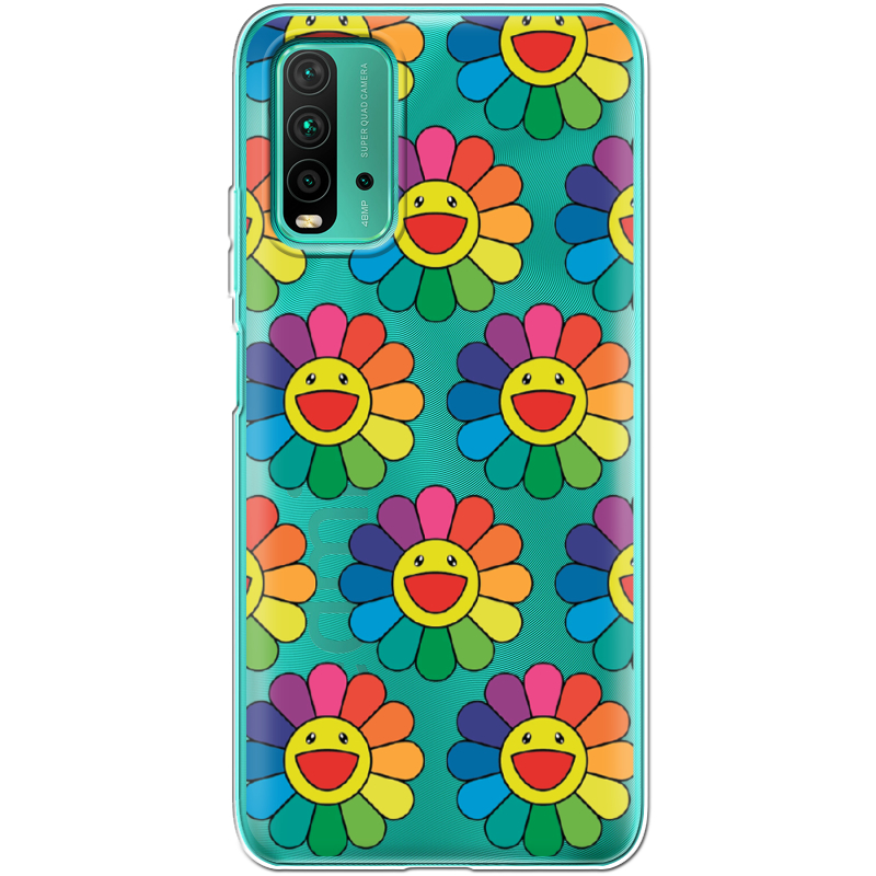 Прозрачный чехол BoxFace Xiaomi Redmi 9T Hippie Flowers