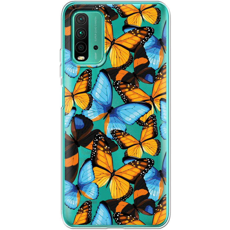 Прозрачный чехол BoxFace Xiaomi Redmi 9T Butterfly Morpho