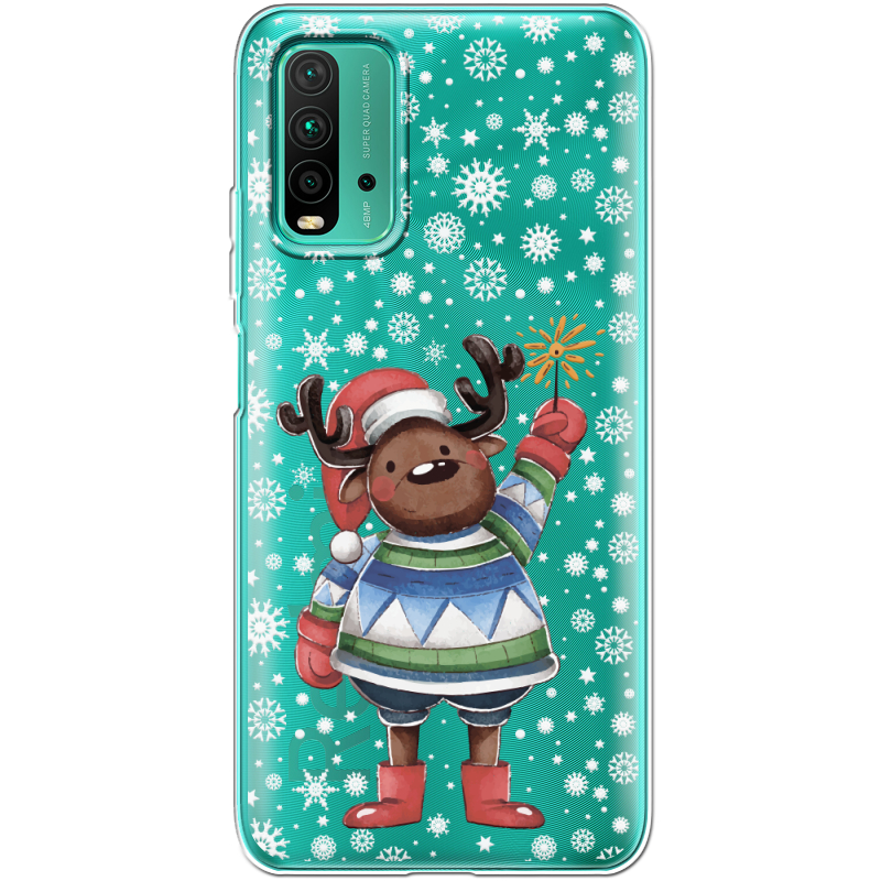 Прозрачный чехол BoxFace Xiaomi Redmi 9T Christmas Deer with Snow