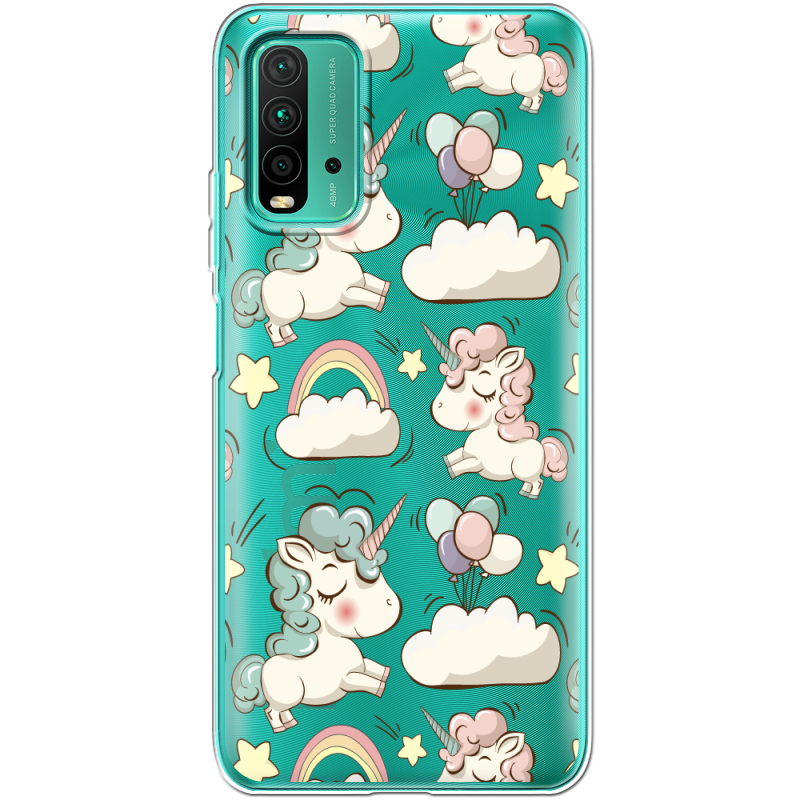 Прозрачный чехол BoxFace Xiaomi Redmi 9T Unicorns