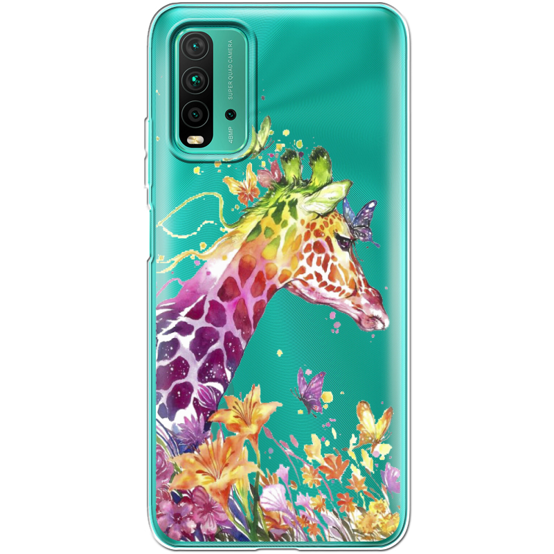 Прозрачный чехол BoxFace Xiaomi Redmi 9T Colorful Giraffe