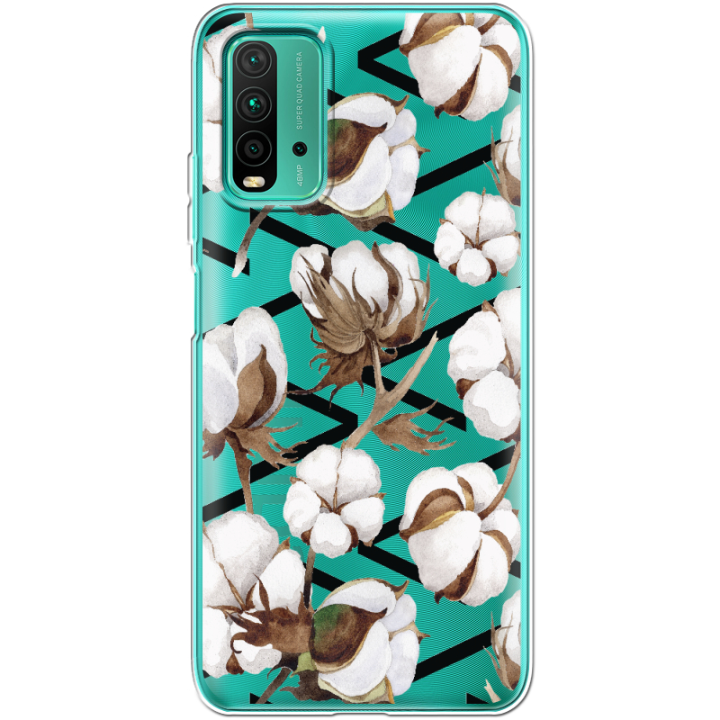 Прозрачный чехол BoxFace Xiaomi Redmi 9T Cotton flowers