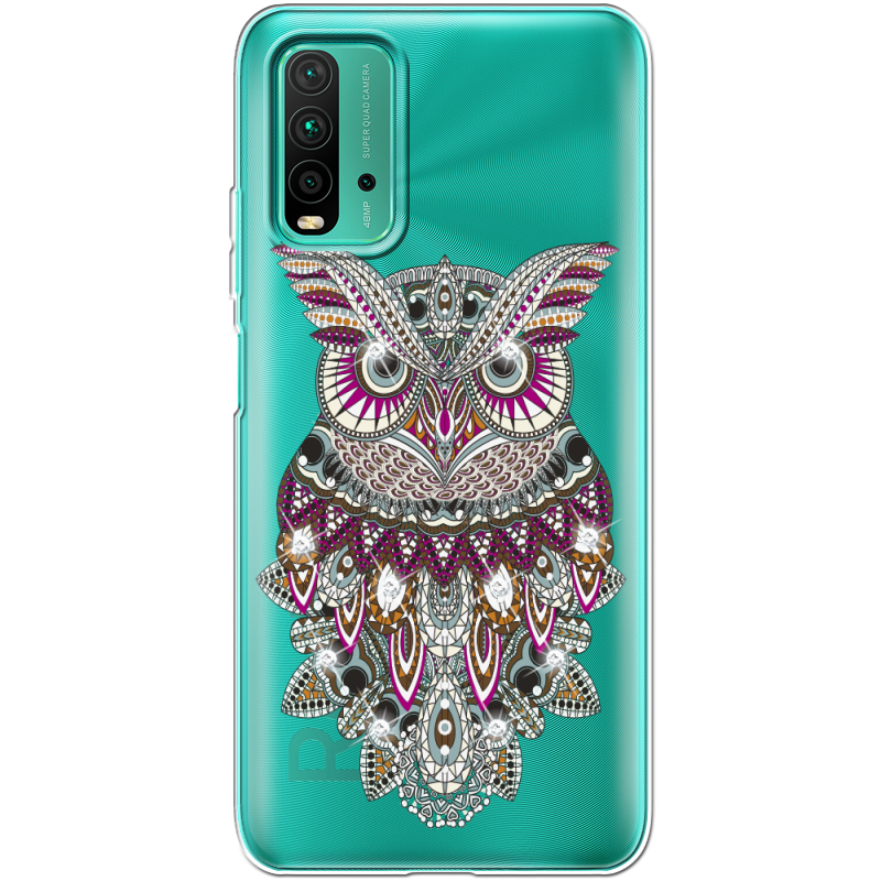 Чехол со стразами Xiaomi Redmi 9T Owl