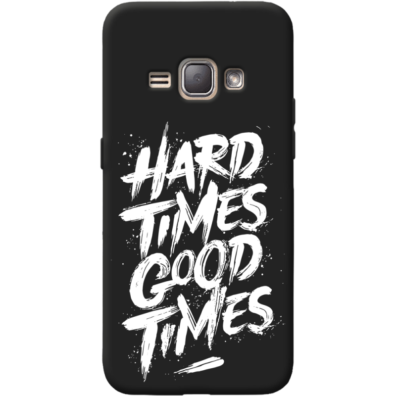 Черный чехол BoxFace Samsung J120H Galaxy J1 2016 Hard Times Good Times
