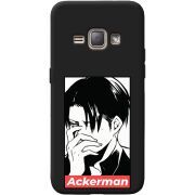 Черный чехол BoxFace Samsung J120H Galaxy J1 2016 Attack On Titan - Ackerman