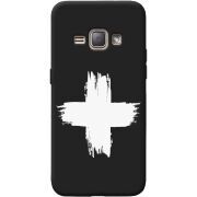 Черный чехол BoxFace Samsung J120H Galaxy J1 2016 Білий хрест ЗСУ