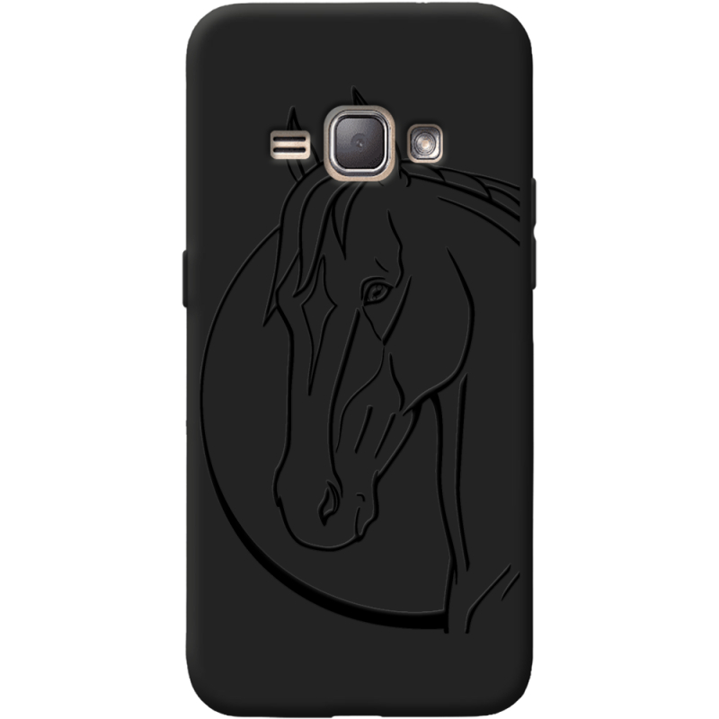Черный чехол BoxFace Samsung J120H Galaxy J1 2016 Horse