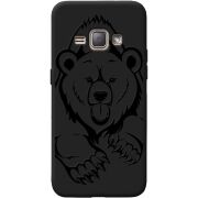 Черный чехол BoxFace Samsung J120H Galaxy J1 2016 Grizzly Bear