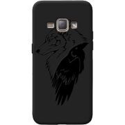 Черный чехол BoxFace Samsung J120H Galaxy J1 2016 Wolf and Raven