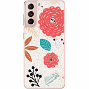 Чехол BoxFace Samsung G991 Galaxy S21 Line Flowers