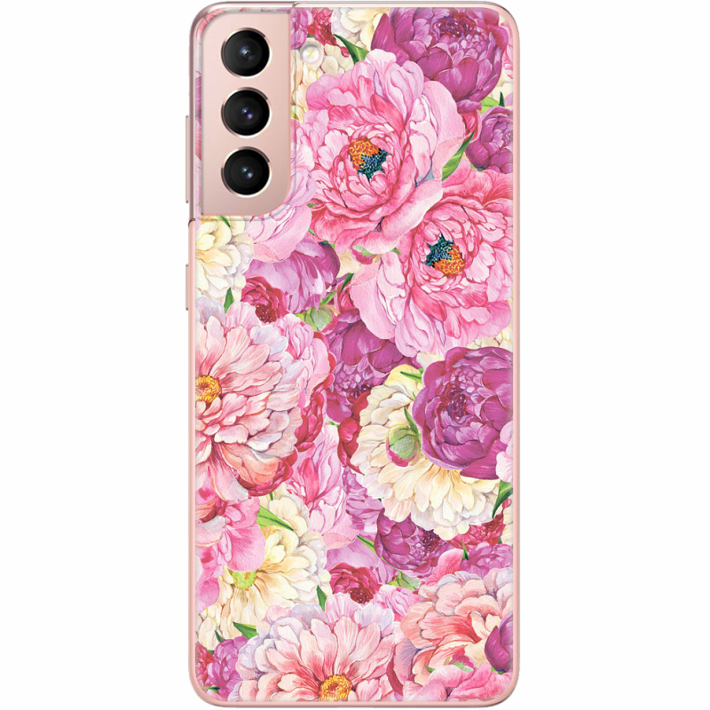 Чехол BoxFace Samsung G991 Galaxy S21 Pink Peonies