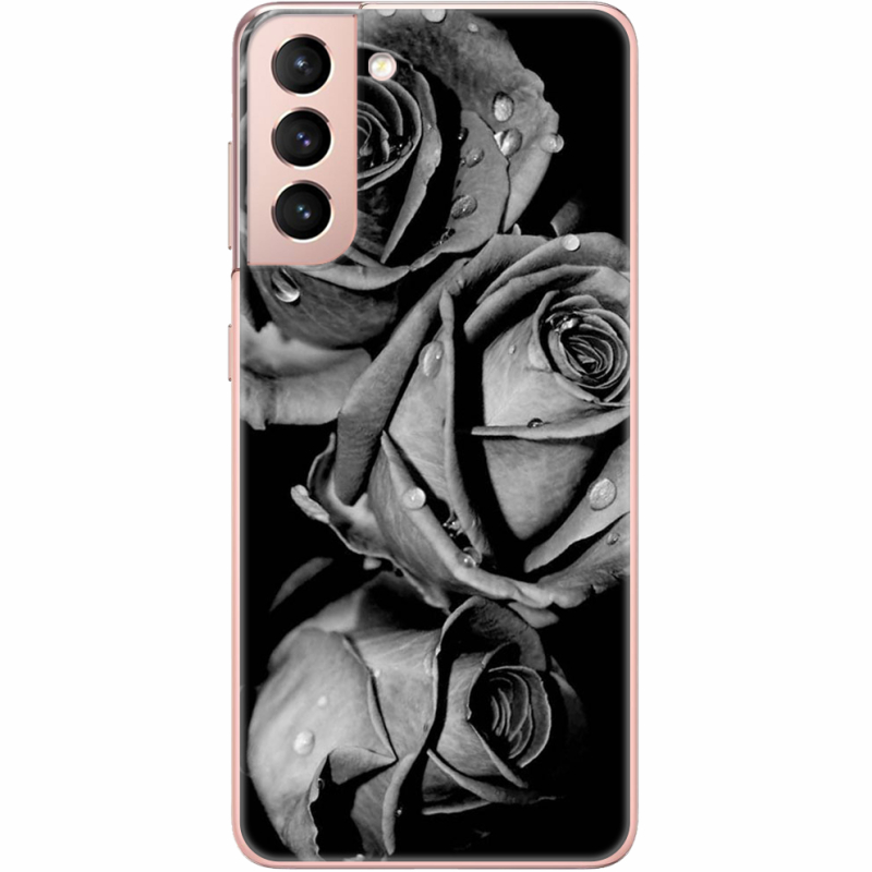 Чехол BoxFace Samsung G991 Galaxy S21 Black and White Roses