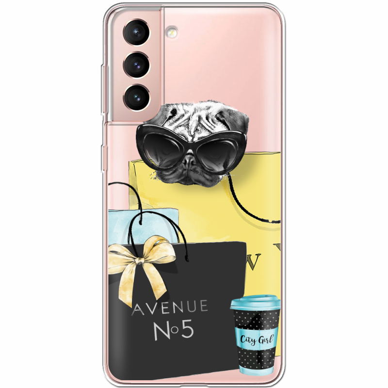 Прозрачный чехол BoxFace Samsung G991 Galaxy S21 Fashion Pug