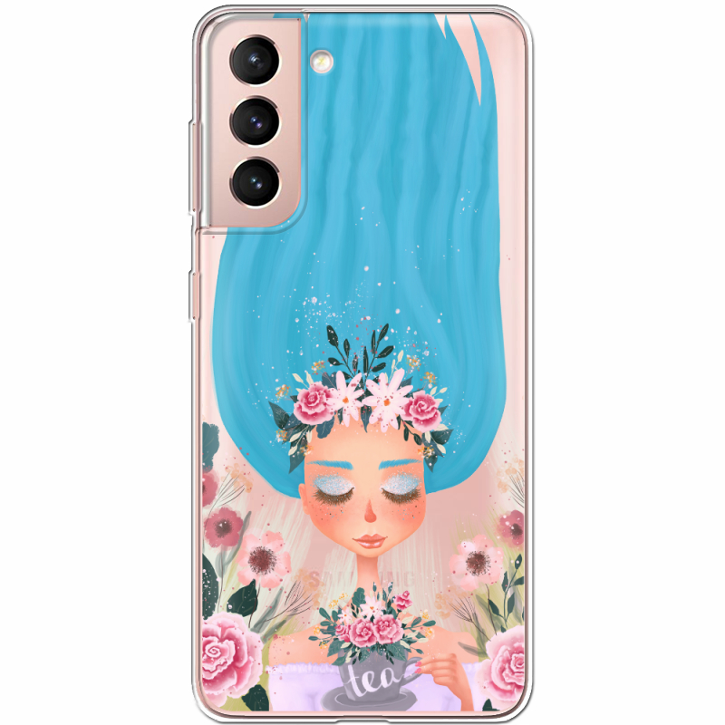 Прозрачный чехол BoxFace Samsung G991 Galaxy S21 Blue Hair