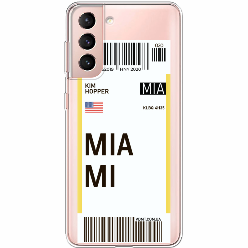 Прозрачный чехол BoxFace Samsung G991 Galaxy S21 Ticket Miami