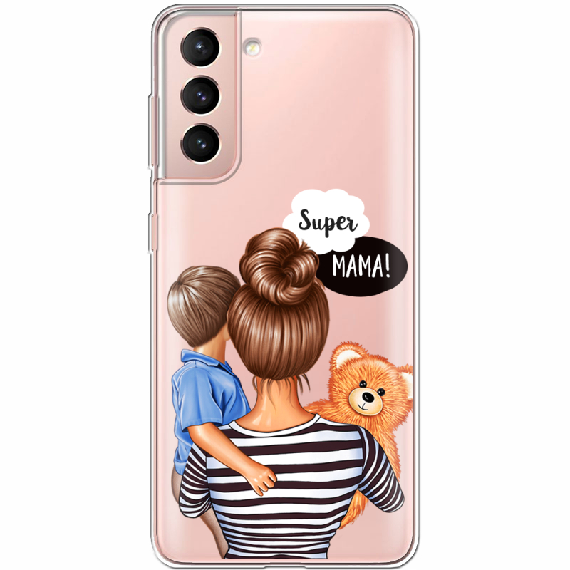 Прозрачный чехол BoxFace Samsung G991 Galaxy S21 Super Mama and Son