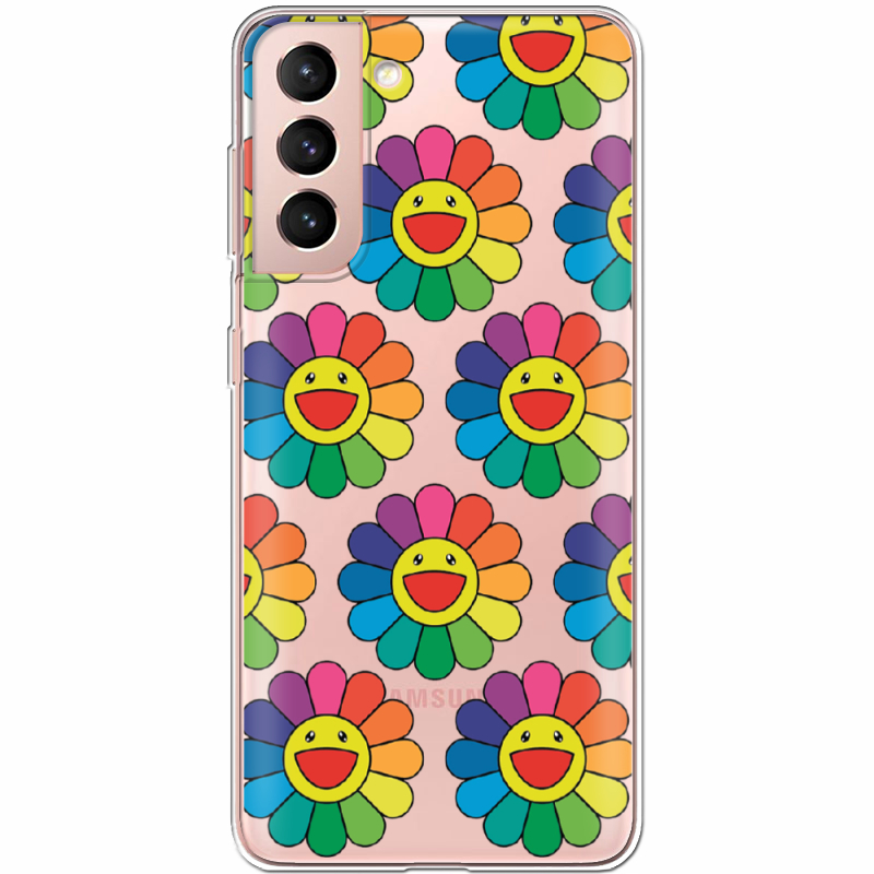 Прозрачный чехол BoxFace Samsung G991 Galaxy S21 Hippie Flowers