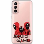 Прозрачный чехол BoxFace Samsung G991 Galaxy S21 siquid game люди в красном