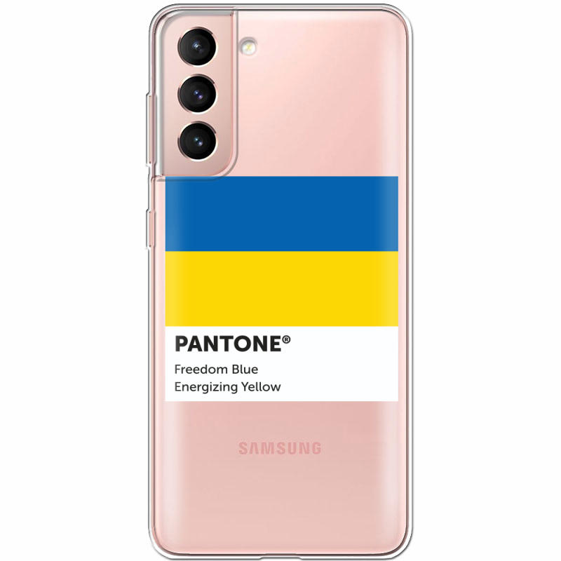 Прозрачный чехол BoxFace Samsung G991 Galaxy S21 Pantone вільний синій