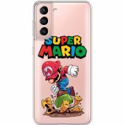 Прозрачный чехол BoxFace Samsung G991 Galaxy S21 Super Mario