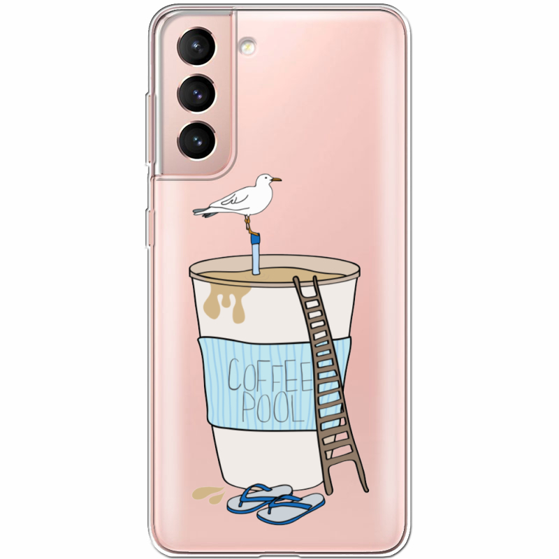 Прозрачный чехол BoxFace Samsung G991 Galaxy S21 Segull in Cofee Pool