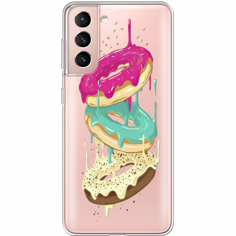 Прозрачный чехол BoxFace Samsung G991 Galaxy S21 Donuts