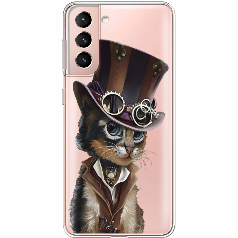 Прозрачный чехол BoxFace Samsung G991 Galaxy S21 Steampunk Cat