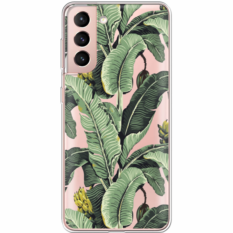 Прозрачный чехол BoxFace Samsung G991 Galaxy S21 Banana Leaves