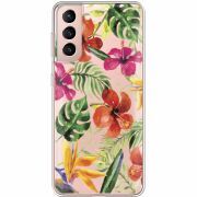 Прозрачный чехол BoxFace Samsung G991 Galaxy S21 Tropical Flowers