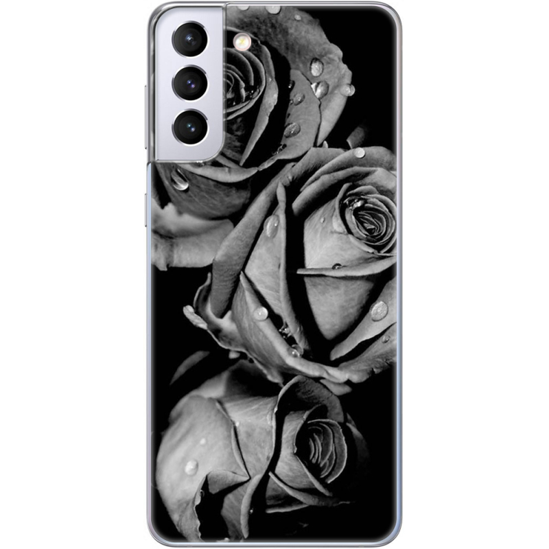 Чехол BoxFace Samsung G996 Galaxy S21 Plus Black and White Roses