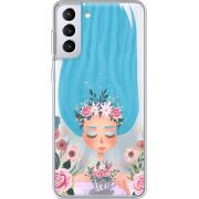 Прозрачный чехол BoxFace Samsung G996 Galaxy S21 Plus Blue Hair