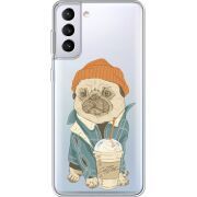 Прозрачный чехол BoxFace Samsung G996 Galaxy S21 Plus Dog Coffeeman