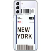 Прозрачный чехол BoxFace Samsung G996 Galaxy S21 Plus Ticket New York