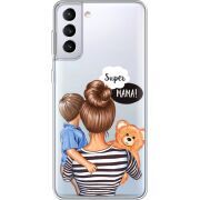 Прозрачный чехол BoxFace Samsung G996 Galaxy S21 Plus Super Mama and Son