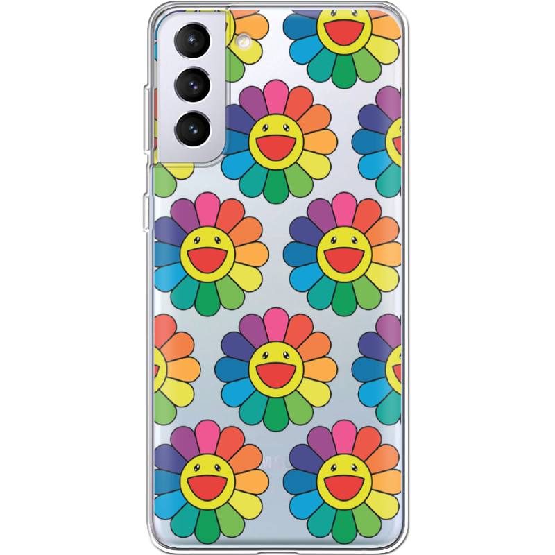 Прозрачный чехол BoxFace Samsung G996 Galaxy S21 Plus Hippie Flowers