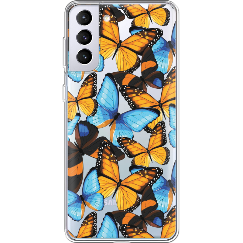 Прозрачный чехол BoxFace Samsung G996 Galaxy S21 Plus Butterfly Morpho