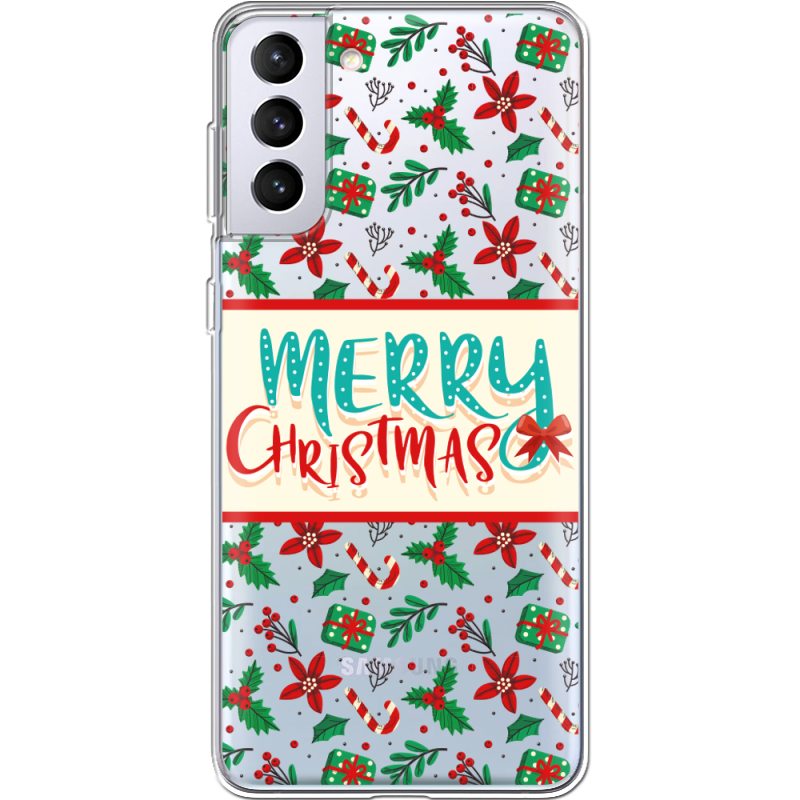 Прозрачный чехол BoxFace Samsung G996 Galaxy S21 Plus Vintage Christmas Pattern